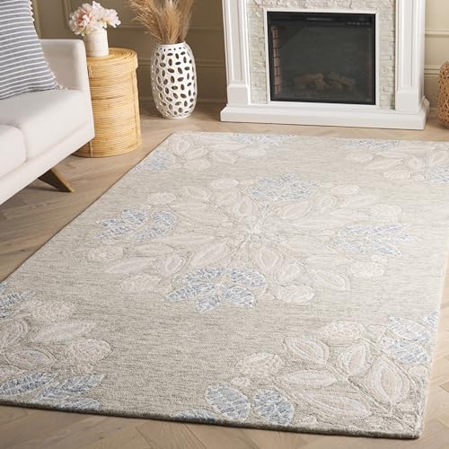 Tapete decorativo rectangular 3 x 5 pies color gris claro