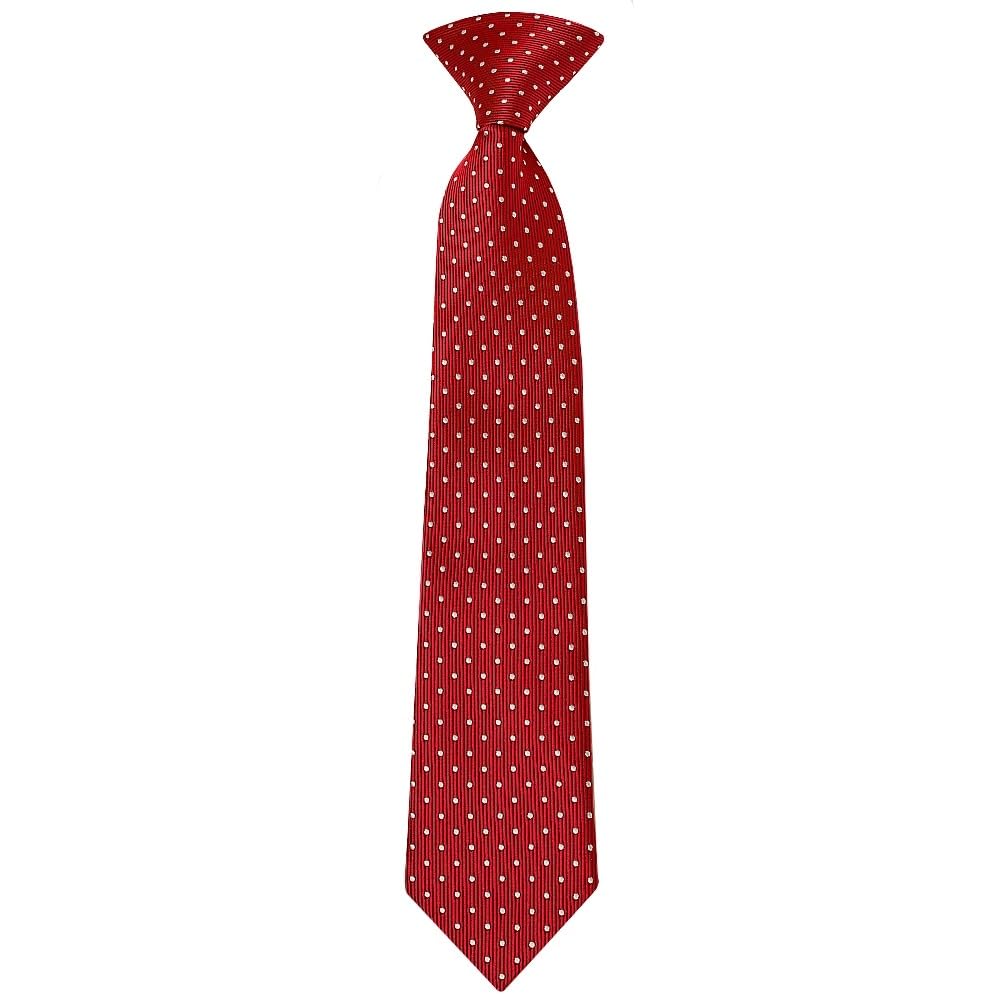 Ties R Us Boys Red Pre Tied And White Polka Dot Tie Age 4-7