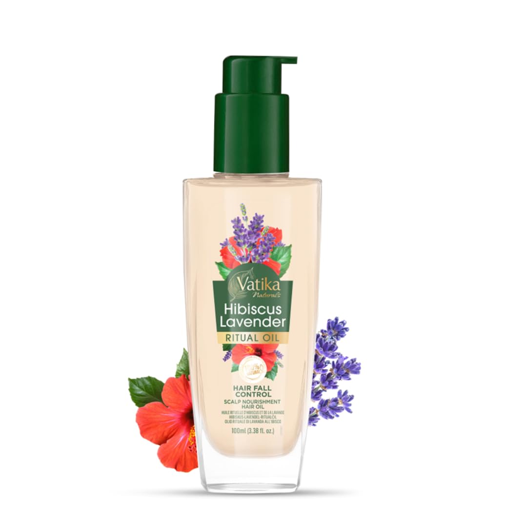 Vatika Naturals Ritual | Hibiscus & Lavender Nourishing Oil | 100 ml | 100% Natural Formula for Hair Growth | Lightweight & Non-Sticky | Daily Use