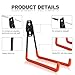Tchipie Garage Hooks Heavy Duty, Steel Garage Storage Hooks Tool Hangers for Shed Garage Wall, Shed Hooks for Garden, Bike and Bulky Items with a Carpenter Pencil 8-Pack (Black+Orange)