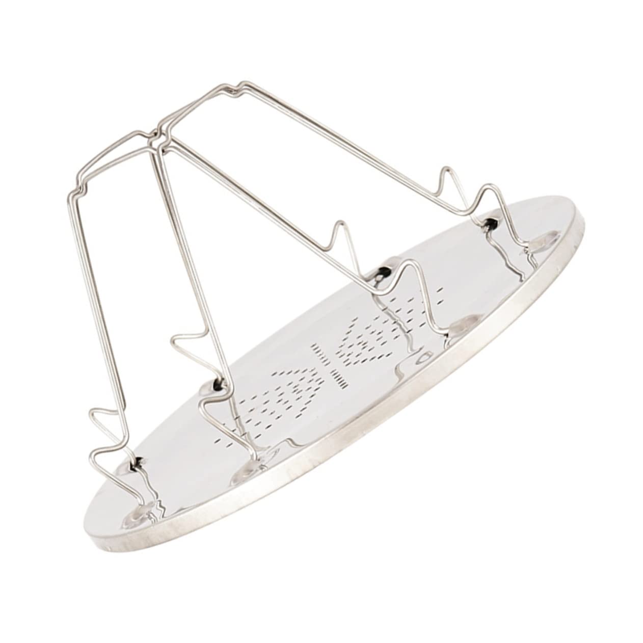 PRETYZOOM 1pc Stainless Steel Toast Warming Rack Portable Anti-stick Grill Plate for Outdoor Picnic Kitchen Use Easy to Clean Space-saving Design