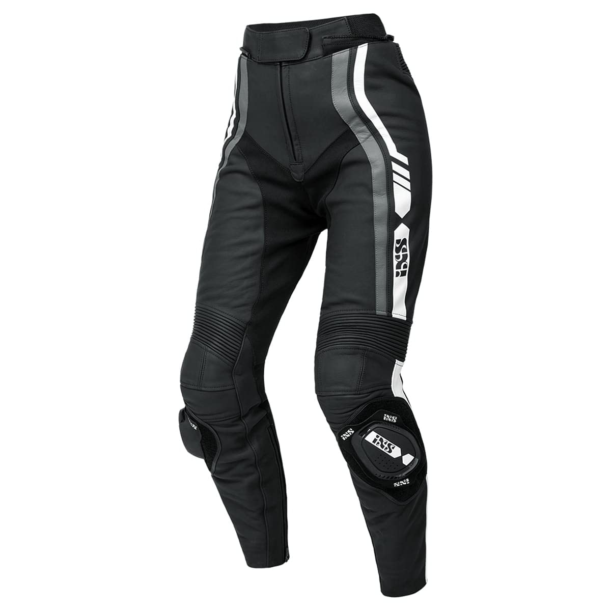 IXS RS-800 1.0 Dwuczęściowy damski skórzany kombinezon motocyklowy, czarny/szary/biały, 34