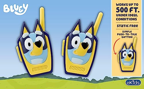 Image of Bluey Toy Walkie Talkies for Kids, Static Free Indoor and Outdoor Toys