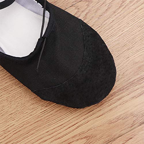 Tênis de balé preto SUPVOX para dançar, sapatos de pilates, dança do ventre, sapatos de ginástica pa