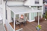 Gutta Terrassenüberdachung Aluminium, weiß, Typ D, 3060 mm breit, 4060 mm tief