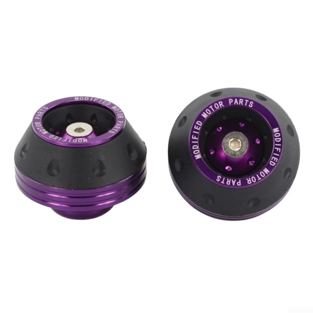 Front Fork Crash Pads for Motorcycle and Scooter, Alloy Drop Sliders Wheel Axle Protectors, Anti Scratch Frame Fall Protection Guard, For Bike Decoration(purple)