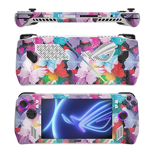 Image of MightySkins Glossy Glitter Skin Compatible with Asus ROG Ally - Prismatic Butterflies | Protective, Durable High-Gloss Glitter Finish | Easy to Apply