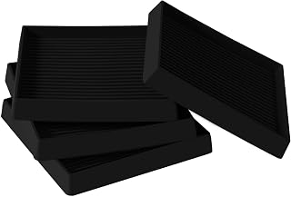 Jayen Non Slip Furniture Caster Cups Coasters Pads for Hardwood Floors, 4x4