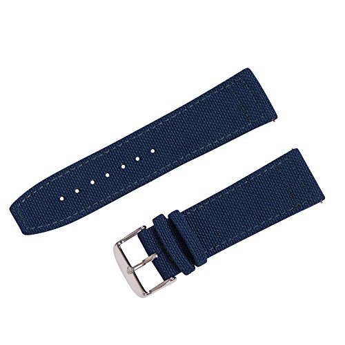 Clockwork Synergy - (M/L) Cordura Quick Release Watch Band (20mm, Navy)