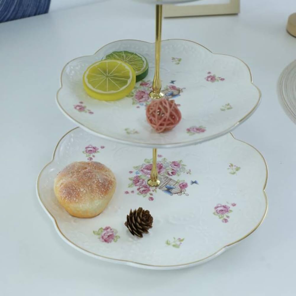 Amazon | YBK Tech 北欧の風 3段ケーキスタンド 陶磁の デザート