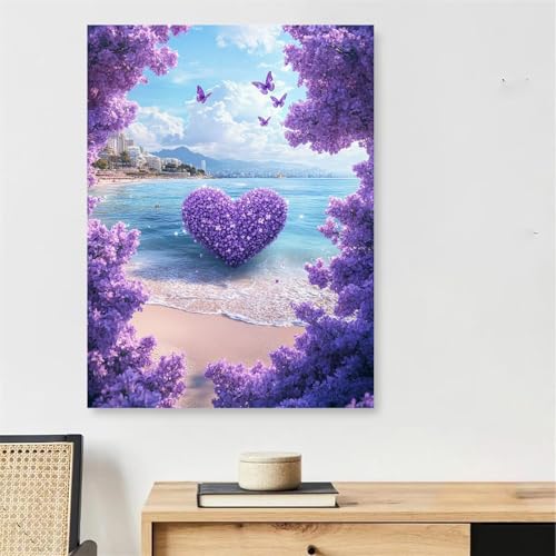 Peinture par numéro adulte lavande pour un moment de détente au salon