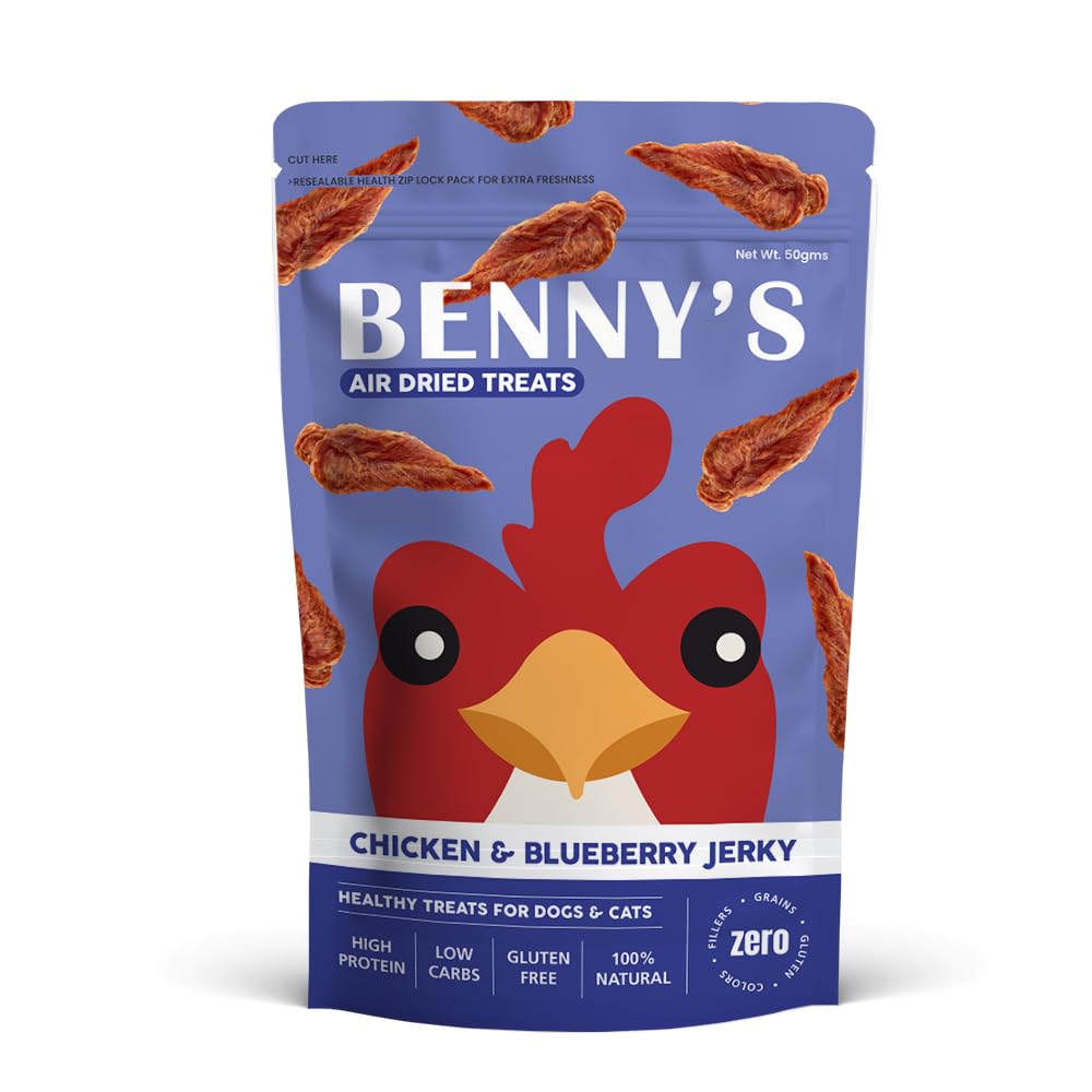 Bennys Bowl Air-Dried Treats - Chicken & Blueberry Jerky - Single Pack x 50g (B0D97ZC1BJ) Amazon Price History, Amazon Price Tracker