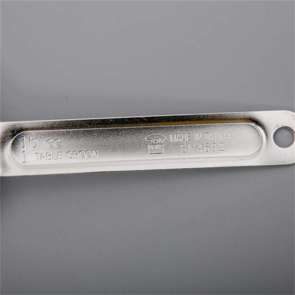 Cuillère À Mesurer, Acier Inoxydable Ensemble De Quatre Pièces Gel De Silice Antidérapant Manipuler Cuisson Petits Outils (Color : B)
