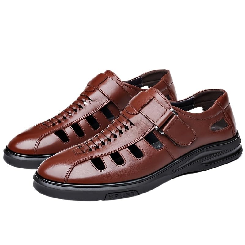 Men's Summer Casual Loafers - Soft Sole, Round Toe, Hook & Loop Closure, Durable Rubber Sole, Comfortable Walking Shoes Men's Classic Loafer