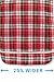 Shorewood Medical Adult Bib for Eating, Waterproof Clothing Protector with Crumb Catcher. Machine Washable (red plaid-wide)