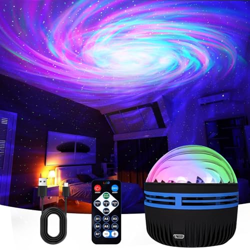 MAXROCK Galaxy Projector,Black Hole Projector with Remote Control for Adults Bedroom Decoration,...