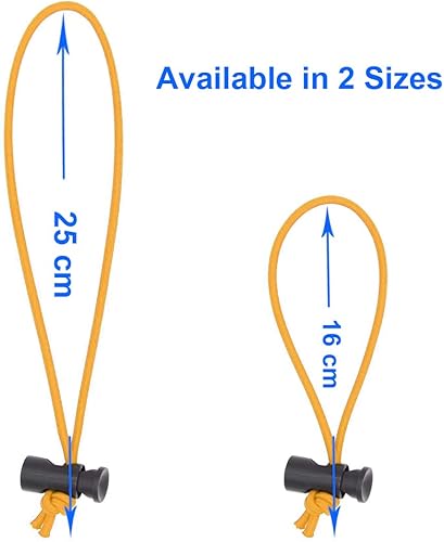 Miniatura 2 de Foto&Tech Abrazadera y organizador de cables elásticos extra gruesos multiusos, correa de cable ajustable, domador de enredos reutilizable,