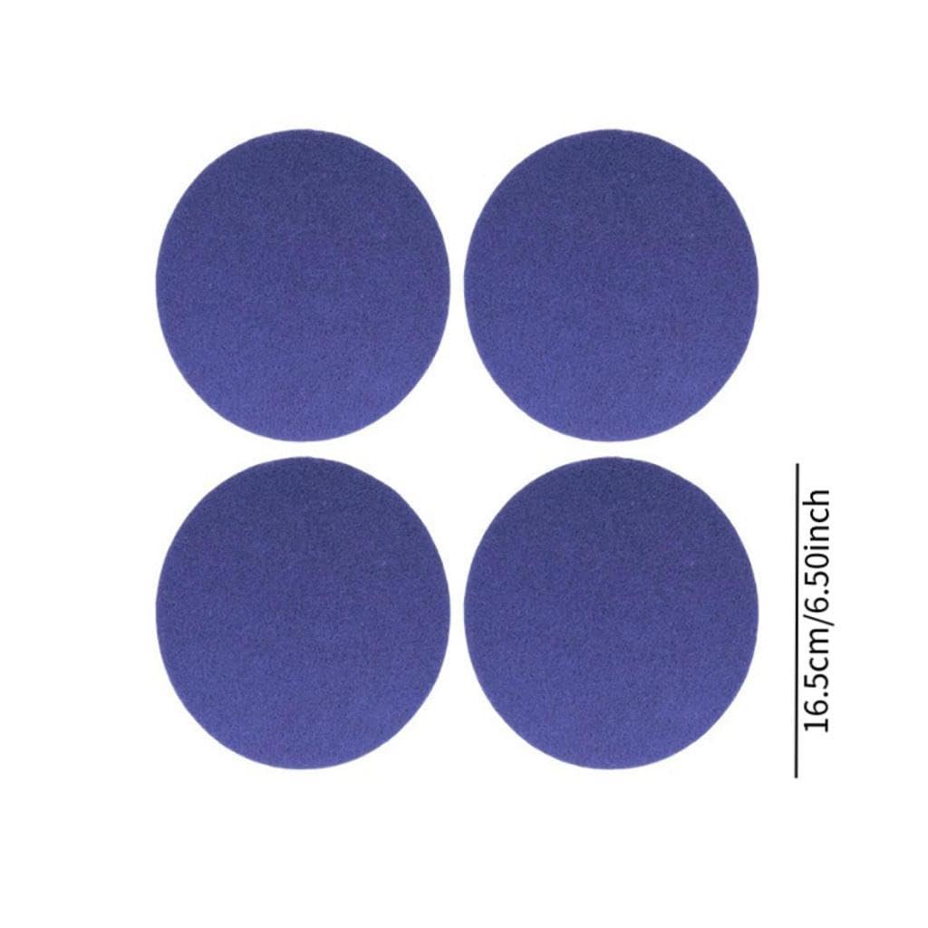 Générique Pack de 4 Tampons pour Vadrouille électrique, Diamètre de 16,5 Cm, Bleu