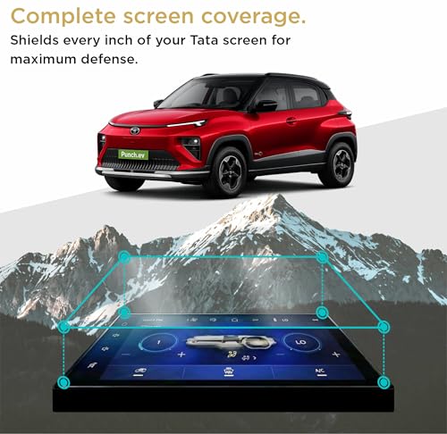 Image of Spartan Shield [4 PACK] SCREEN GUARD For TATA PUNCH EV 2026 Facelift || ADVENTURE | SMART+ || 8inch Infotainment Touchscreen + 4inch Instrument Cluster + Digital Steering + AC Panel Protector || Anti Scratch | Water Resistant | HD Clear | High Touch Sensitivity | Punch.EV Electric Car Music Stereo Accessories 2026+ [Not Tempered Glass] *** Doesn't Fit Empowered / Empowered+ Variants ***