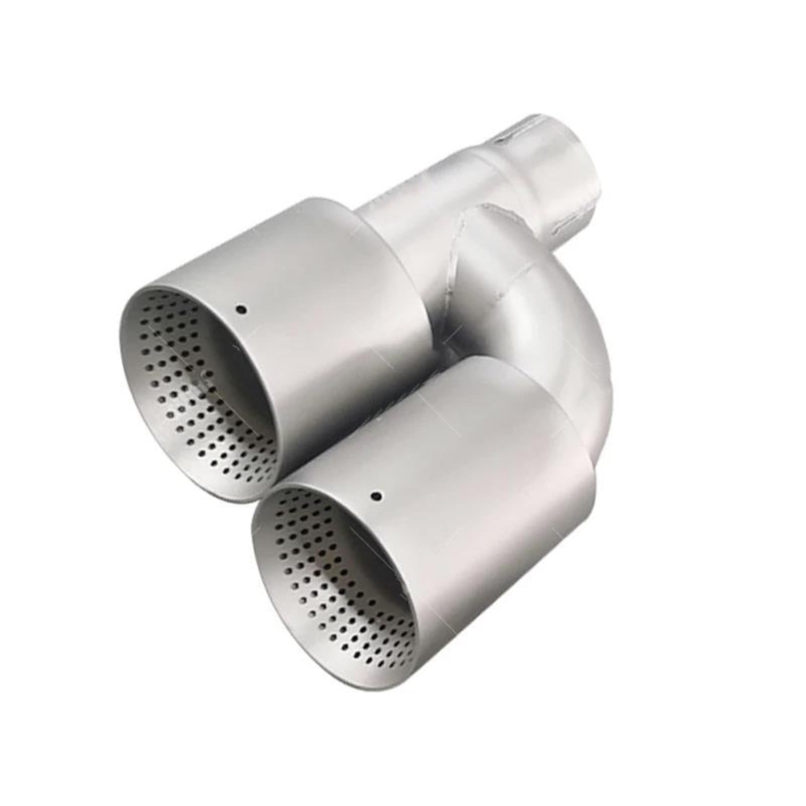 Coda Gola 1pezzo. Terminale Di Scarico Doppio In Acciaio Inossidabile Opaco, Universale, Tipo H Per VW Per Golf R Per MK7 Per GTI Silenziatore(Left in63-out89)