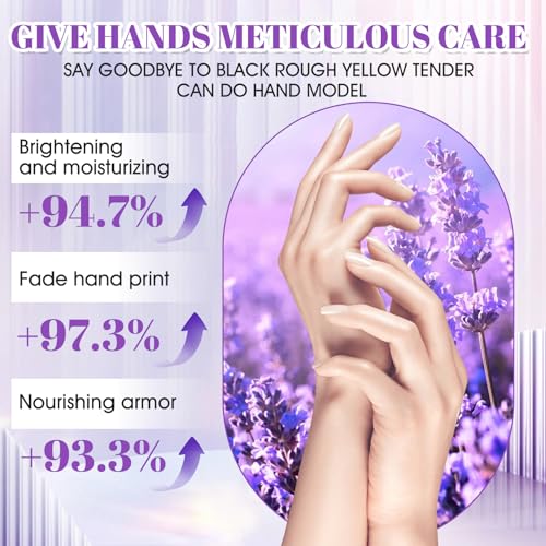 WEILAOK 6 Paar Handmaske, Handmaske für Sehr Trockene Hände, Feuchtigkeitsspendende Handschuhe, Handpflege, Peeling Handmasken mit Lavendelextrakt