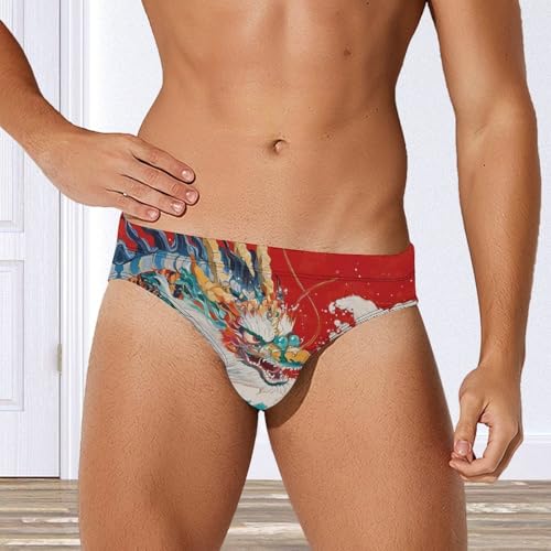 Dragon and Wave Mens Swim Briefs Quick Dry Triangle Trunks Swimsuit Swimming Bikini Swimwear4