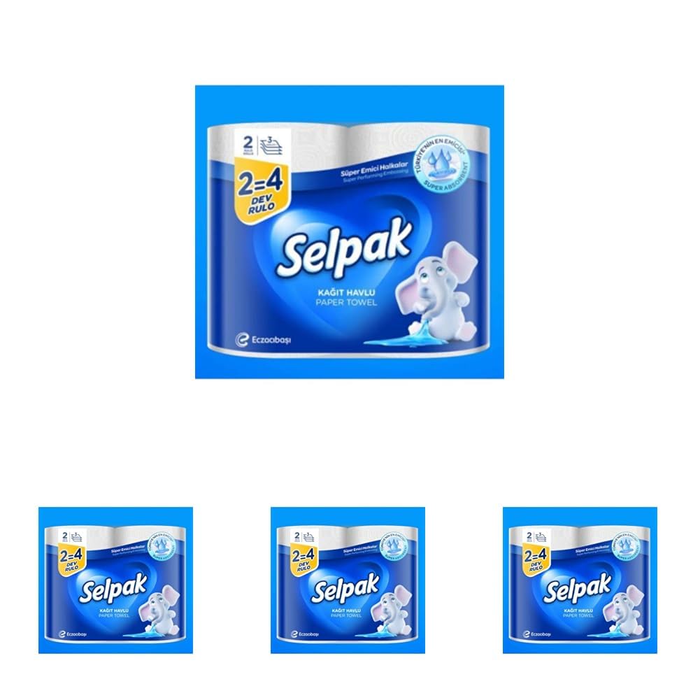 Selpak Kağıt Havlu Dev Rulo 2:4 4lü paket