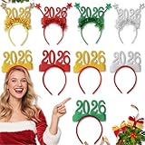 Diademas navideñas para adultos - Diadema de fiesta de 8 piezas, Diadema navideña 2026 | Material de fieltro suave, perfecto para reuniones familiares, bares, actividades en centros comerciales