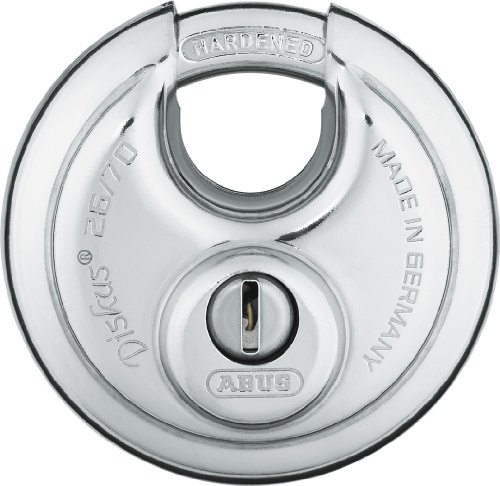 ABUS 26/70 KD B 高セキュリティ ステンレススチール 鍵付き 異なるディスク 南京錠（Amazon）
