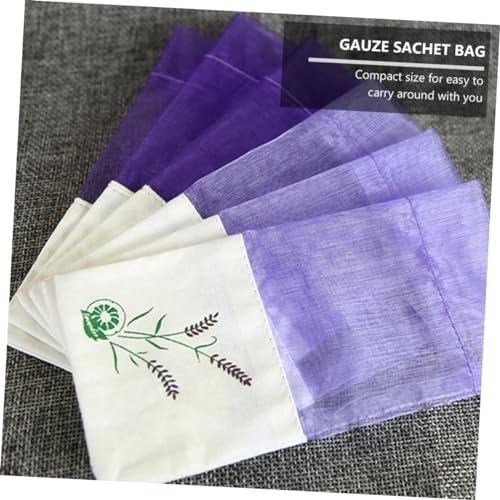 12 bolsas sachet de lavanda con cordón y malla miniatura 7