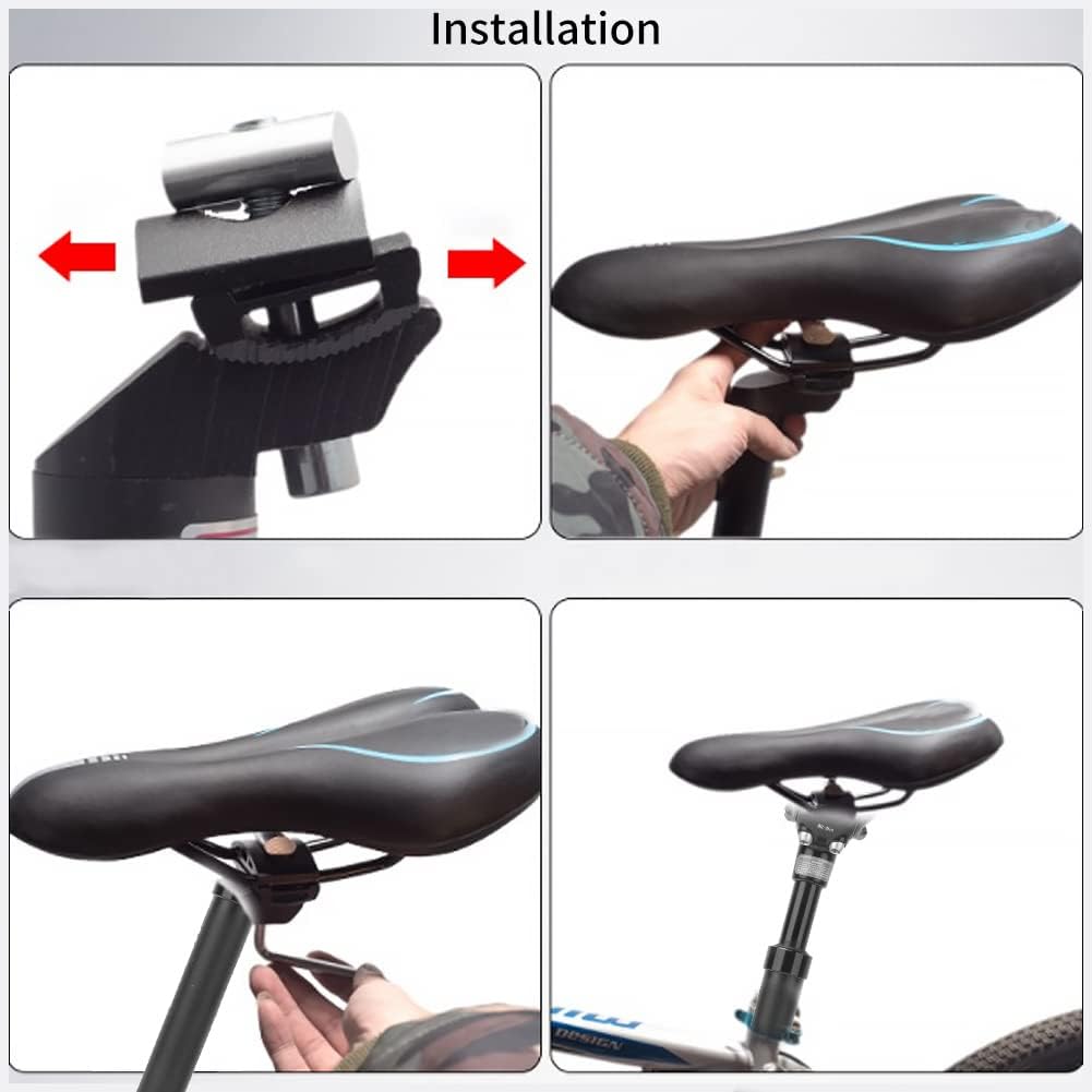 Keenso Bike Seat Post 27.2mmx350mm, SPS-405 Bike Aluminium Alloy Suspension Seat Post Tube for Mountain Bicycle 27MM