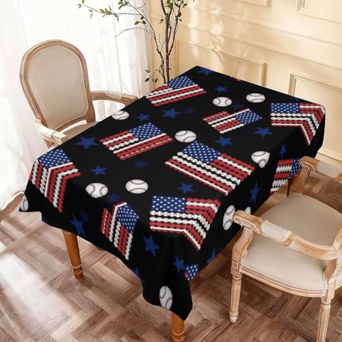Nappe de table baseball drapeau américain 137x183cm imperméable - 2