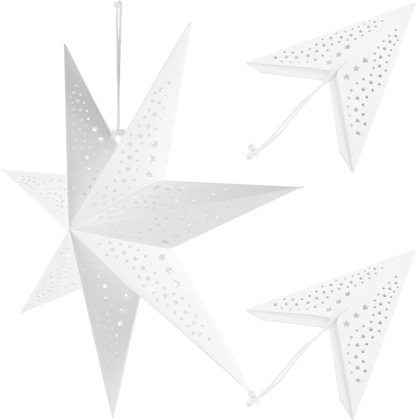 DOITOOL Seven Pointed Star Ceiling Pendant Lantern Lampshade Christmas Decorations Home Decor