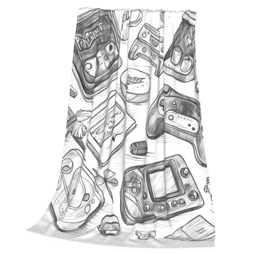 Couverture flanelle de jeu gaming pour canapé chic