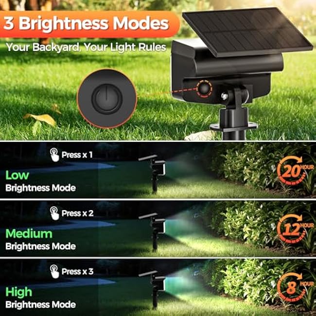 Solar Spot Lights 92 LEDs Outdoor Solar Lights Cool White