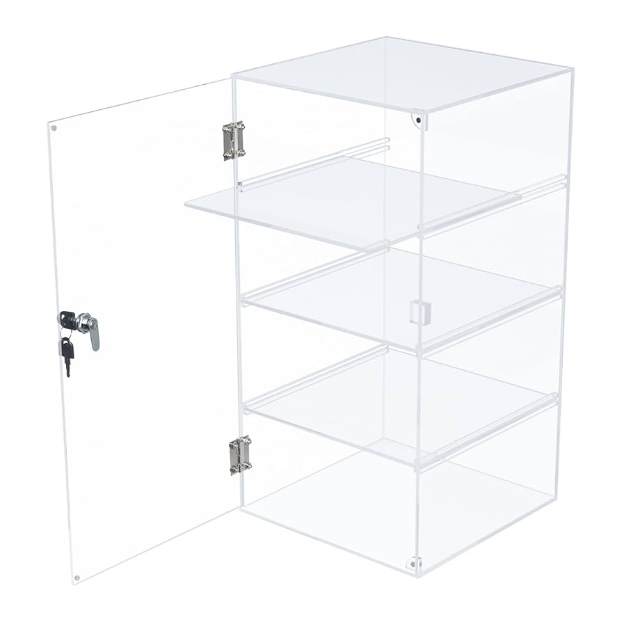 Amazon.com: Choowin 4 Shelf Acrylic Display Case with Lock
