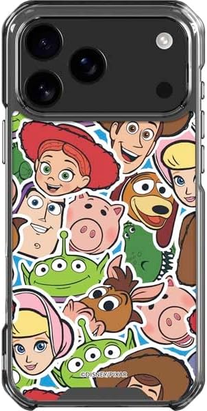 Skinit Clear Phone Case Compatible with iPhone 17 Pro Max - Officially Licensed Disney Toy Story Alien Collage Design