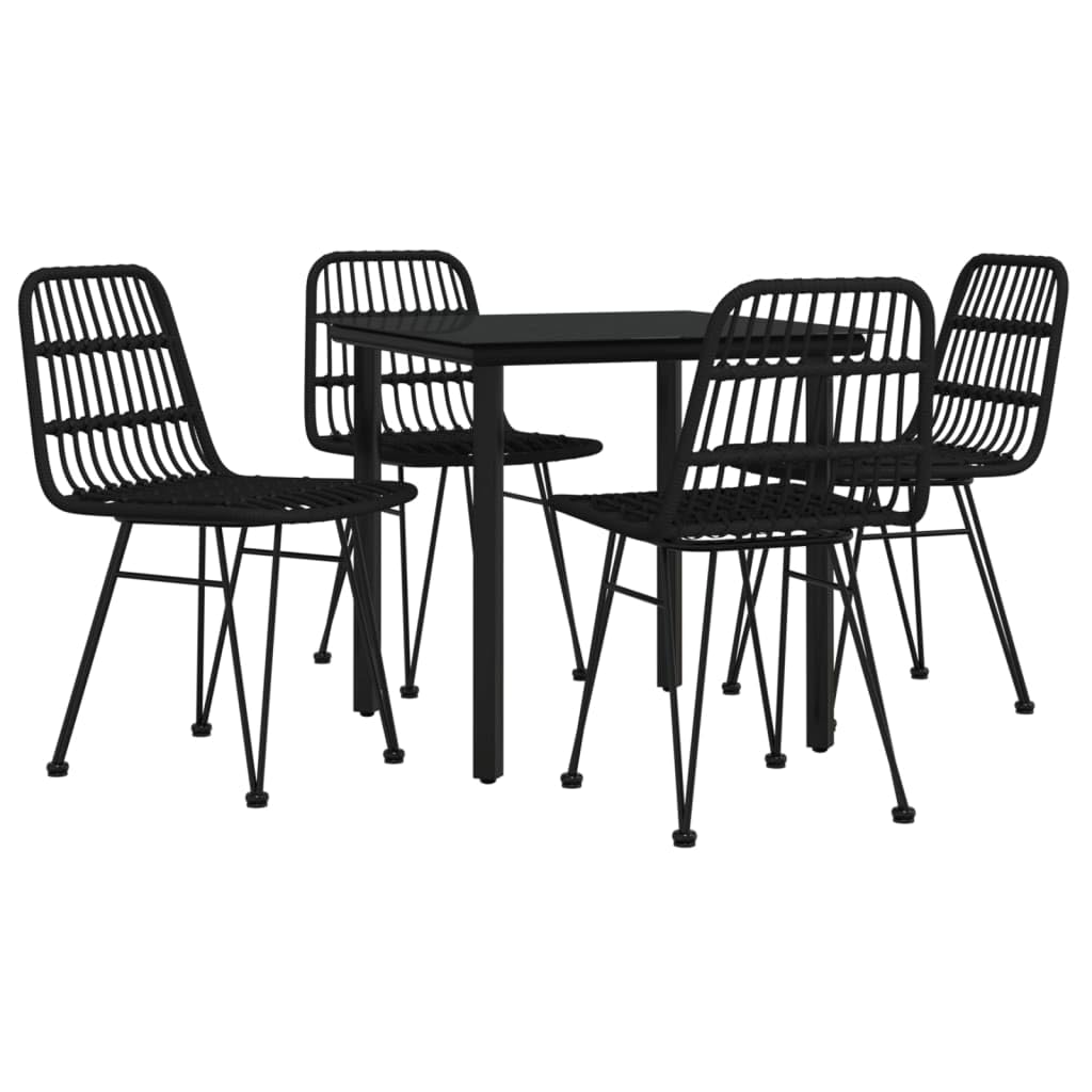 Juego de muebles de jardín de ratán sintético con estructura de acero y ratán sintético para exteriores