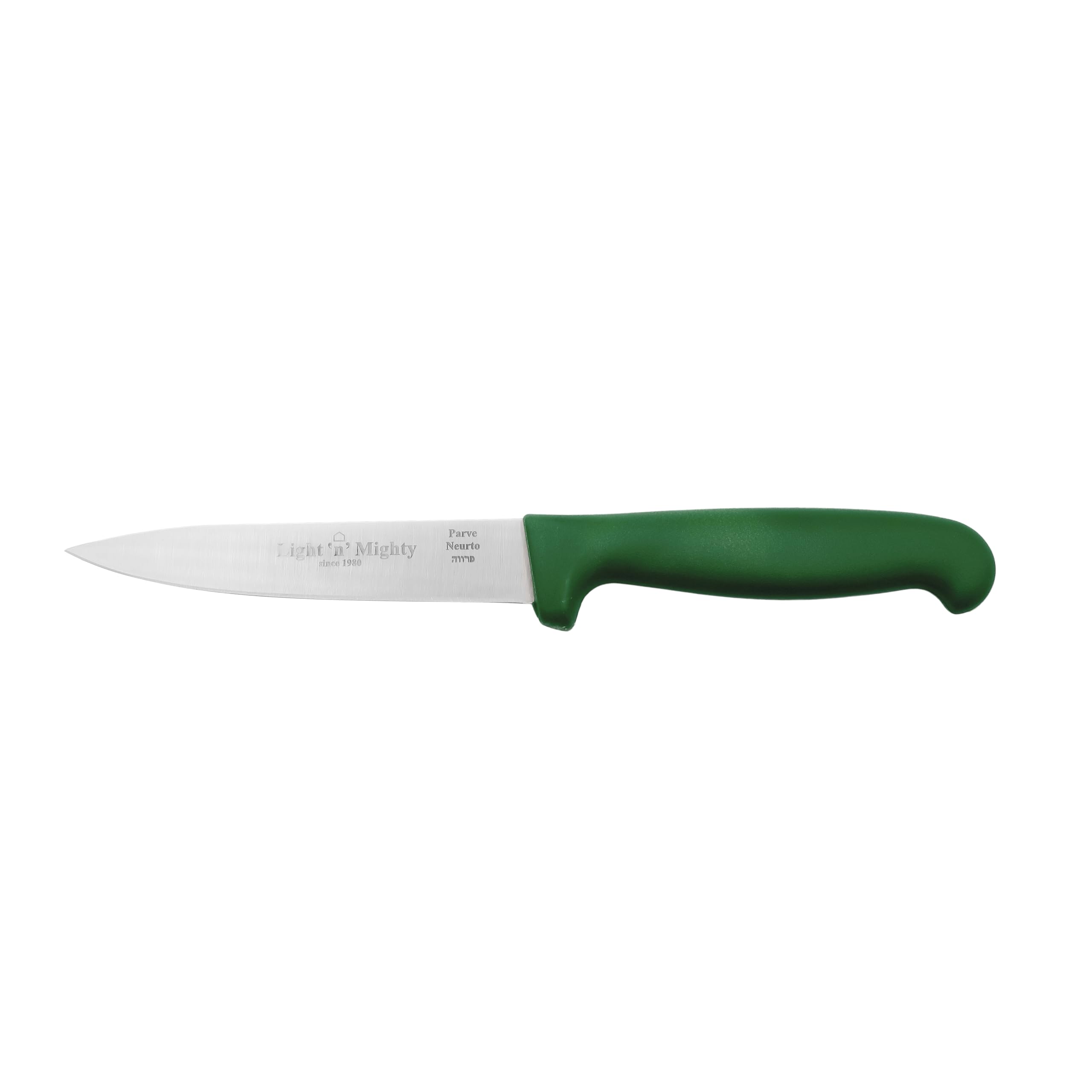 Light 'n' Mighty Kitchen Utiltity Knife - 4.75-Inch Straight Blade - Stainless Steel Kitchen Knife, Green - Parve.