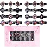 8 Pack braided hair clips for women ,rsvelte sparkling crystal stone hair clips with rhinestones for women and girls