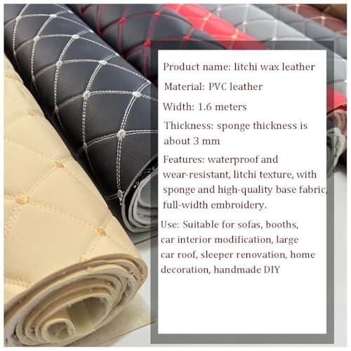 Tissu de rembourrage matelassé noir pour customiser l'intérieur auto