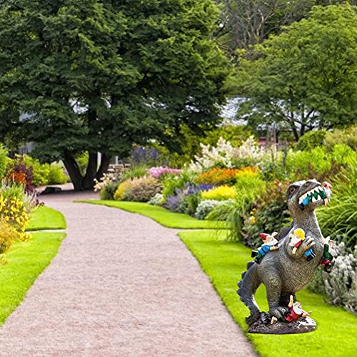 TBEONE Decoração de jardim de dinossauro, estátuas de jardim para decoração de quintal ao ar livre