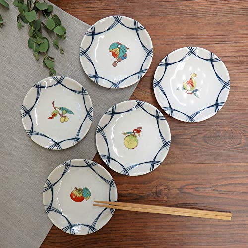 和座の蔵 おしゃれ お皿 セット 九谷焼 小皿 5枚組 果実文 ブランド 和食器 取り皿 日本製