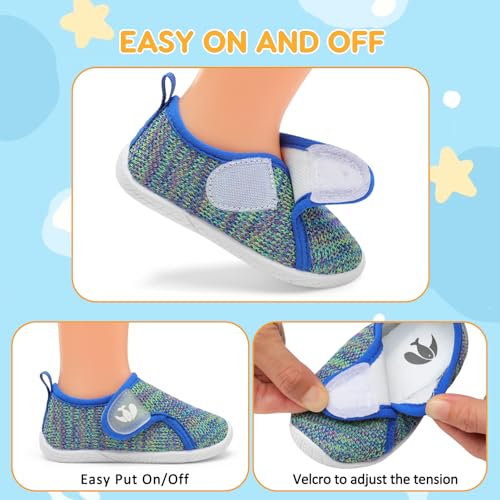 Image of FEETCITY Toddler Walking Shoes Slip On Toddler Shoes Boys Girls Kids Sports Sneakers Casual School Shoes Barefoot Shoes