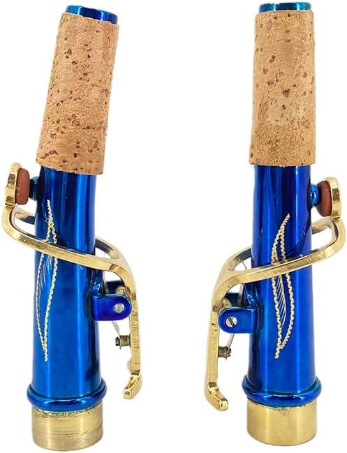 Image of Straight Soprano Saxophone Bb B Flat Sax with Case, Mouthpiece,Reeds & Accessories Brass Woodwind Instrument for Beginners,Adults & Advanced Players Blue