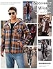 Xnova Mens Hoodies Fleece Lined Zip Up Hooded Sweatshirt Lumberjack Jackets Warm Sherpa Plaid Flannel Shirts with Pockets Winter Coats for Outdoor Work, Orange, XL #4