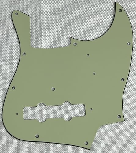 For Fit Fender Japan Jazz Bass Style Guitar Pickguard (3 Ply Vintage Green)