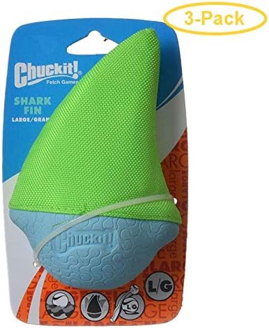 Chuckit Amphibious Shark Fin Water Toy Large - 3" Diameter (3 Pack)