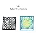 LUCY CLAY Microstencils Texture Sheets for Polymer Clay 3.12” x 3.12” 5-pcs Set (Microstencils Set 1)