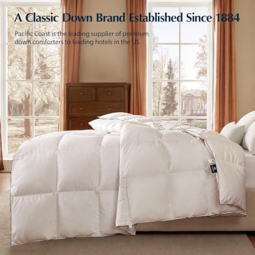 Pacific Coast Goose Feather Down Comforters Queen Size 90"x90", Breathable Duvet Insert, Noiseless Shell, Sewn-Through Construction, Hypoallergenic All Season Luxury Hotel Bedding, 8 Duvet Loops by Pacific Coast - Used condition - Image 6